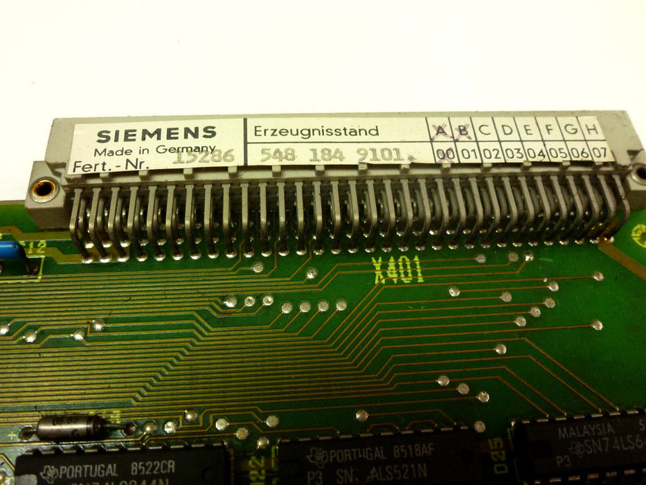 SIEMENS 6FX1118-4AA01 SINUMERIK INTERFACE BOARD 03400 548 184 9101 6FX11184AA01