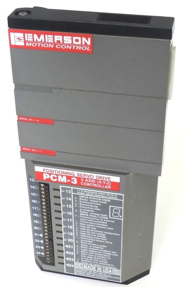 EMERSON MOTION CONTROL PCM-3 3-AXIS (X-Y-Z) CONTROLLER PCM3 P/N: 960019-01