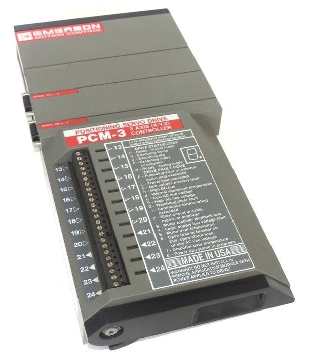 EMERSON MOTION CONTROL PCM-3 3-AXIS (X-Y-Z) CONTROLLER PCM3 P/N: 960019-01