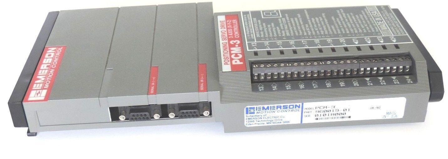 EMERSON MOTION CONTROL PCM-3 3-AXIS (X-Y-Z) CONTROLLER PCM3 P/N: 960019-01