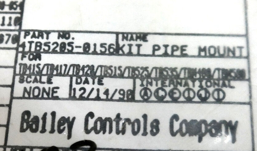 NEW BAILEY 4TB5205-0156 PIPE MOUNTING KIT