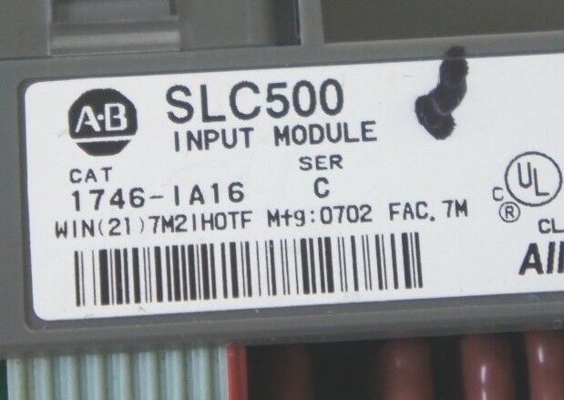 ALLEN BRADLEY SLC 500 1746-IA16 INPUT MODULE 85-132VAC 50/60HZ SER C 1746IA16