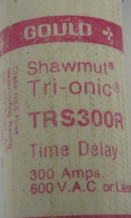 GOULD SHAWMUT TRIONIC TRS-300-R TIME DELAY CLASS RK5 FUSE 300AMPS 600VAC TRS300R