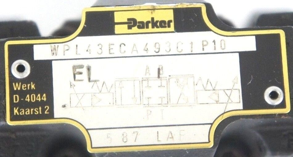 PARKER WPL43ECA493C1P10 SERVO SOLENOID VALVE WPL43ECA493