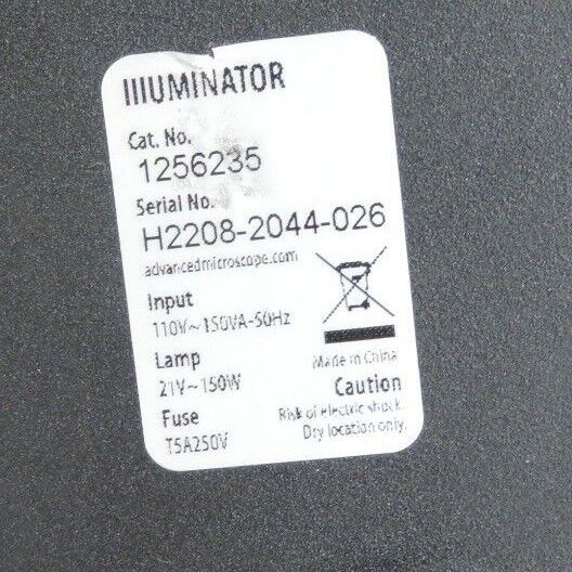 FISHER SCIENTIFIC 1256235 ILLUMINATOR FIBER OPTIC LIGHT SOURCE