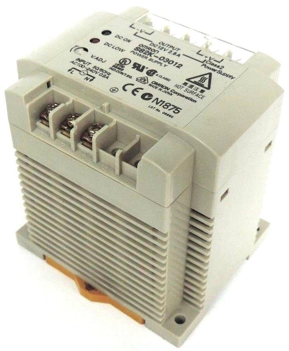 OMRON S82K-03012 POWER SUPPLY, 100-240VAC SUPPLY, 12VDC OUTPUT, 2.5A