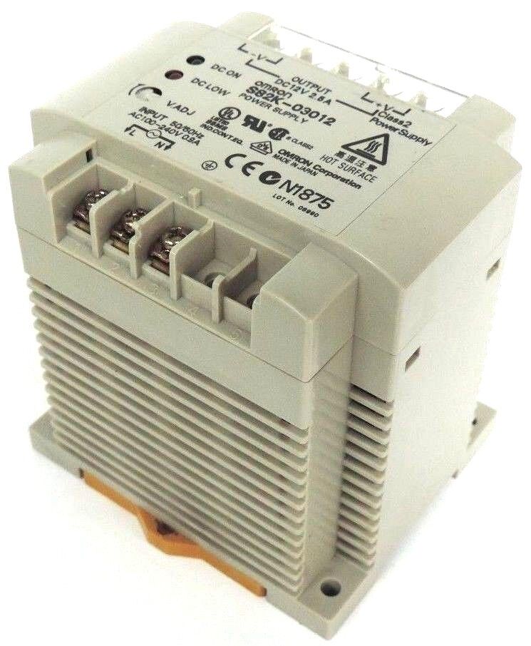 OMRON S82K-03012 POWER SUPPLY, 100-240VAC SUPPLY, 12VDC OUTPUT, 2.5A