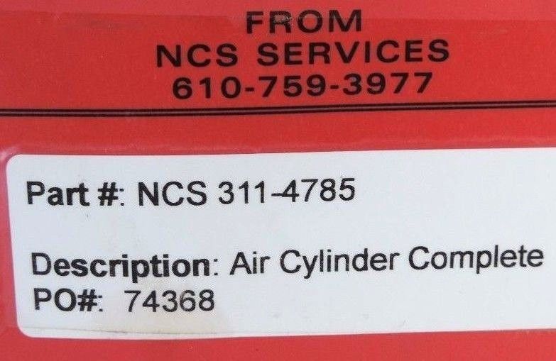 NEW EVERGREEN 311-4785 ALUMINUM AIR CYLINDER COMPLETE NCS SERVICES