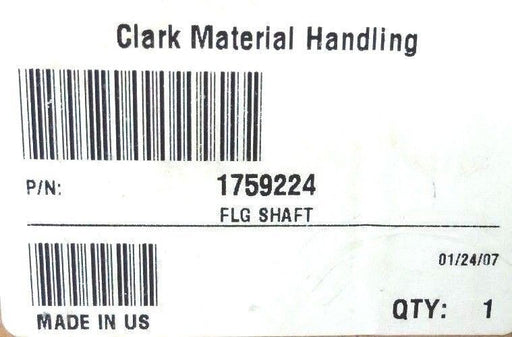 CLARK FORKLIFT 1759224 SHAFT STUB FLG NEW IN BOX