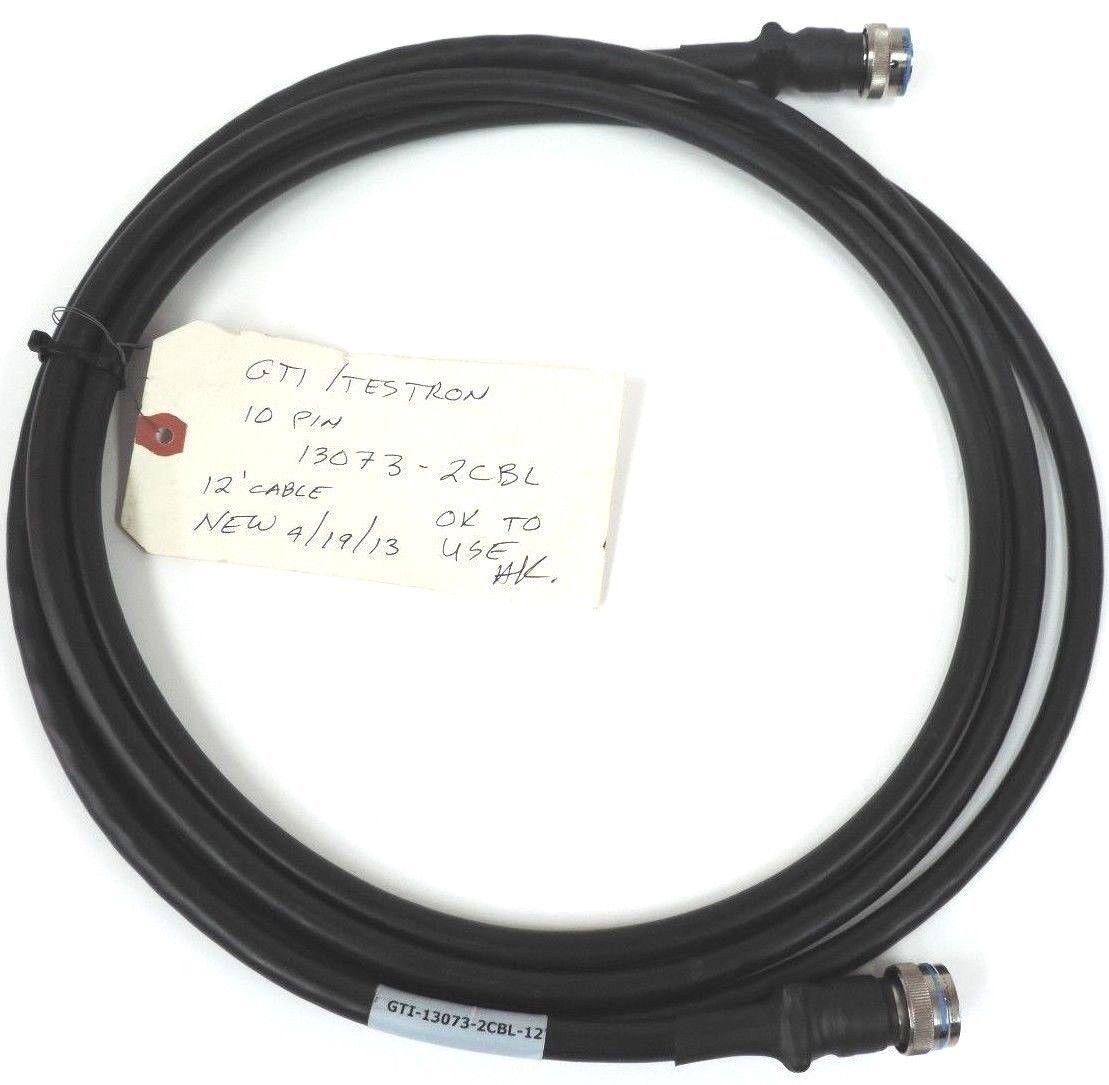 NEW TESTRON GTI-13073-2CBL-12 10PIN MALE-10PIN FEMALE CONNECTOR CABLE ASSEMBLY