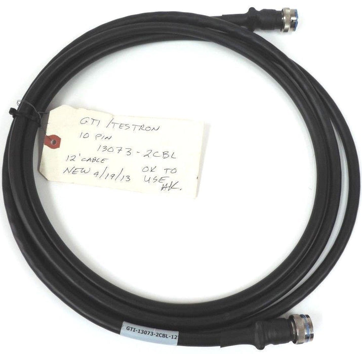 NEW TESTRON GTI-13073-2CBL-12 10PIN MALE-10PIN FEMALE CONNECTOR CABLE ASSEMBLY