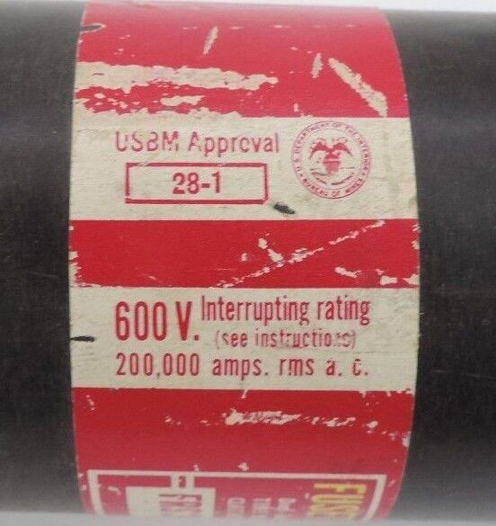 LOT OF 3 FUSETRON FRS 350 FUSES TIME DELAY 350A 600VAC CLASS K5 FRS350