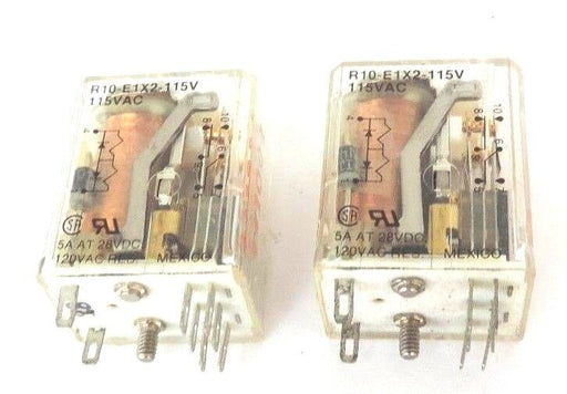 LOT OF 2 POTTER & BRUMFIELD R10-E1X2-115V RELAYS R10E1X2115V, 115VAC