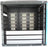 GOULD MODICON 8 SLOT RACK PC-0984-8 WITH 3 OPTION SLOT FILLERS, AS-9841-128