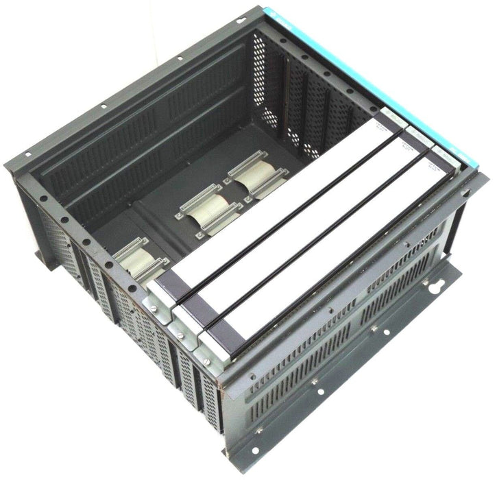 GOULD MODICON 8 SLOT RACK PC-0984-8 WITH 3 OPTION SLOT FILLERS, AS-9841-128