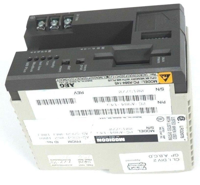 MODICON PC-A984-145 CPU 8K MEMORY WITH MB PLUS PCA984142