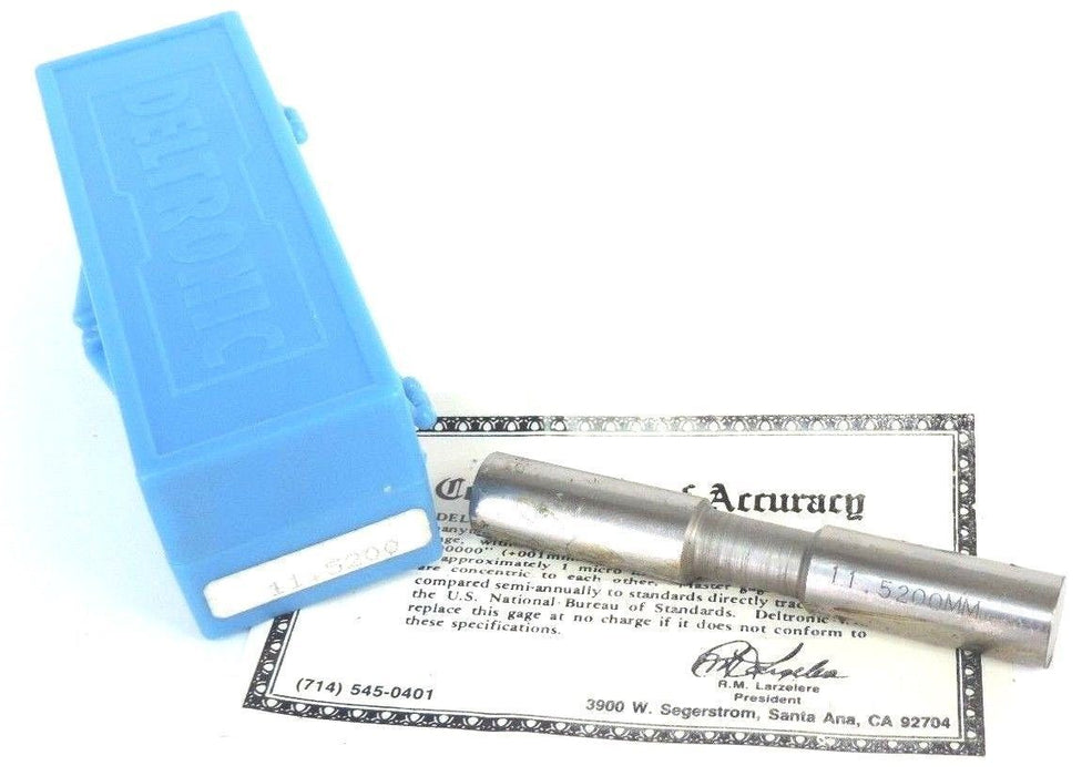 NEW DELTRONIC CLASS X STANDARDS 11.5200 MM GAGE PIN