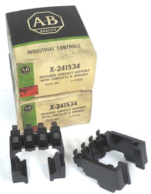 LOT OF 2 NIB ALLEN BRADLEY X-241534 MOVABLE CONTACT SUPPORT 4-POLE SIZE 00