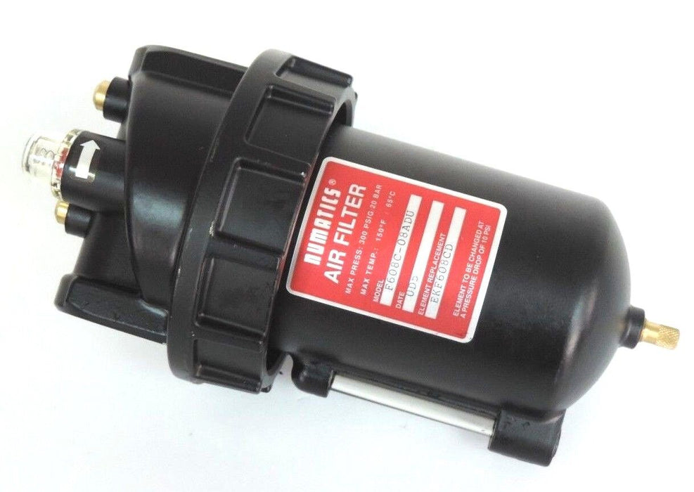 NEW NUMATICS F608C-08ADU AIR FILTER MAX 300PSIG 20BAR, ELEMENT REPLC. EKF608CD