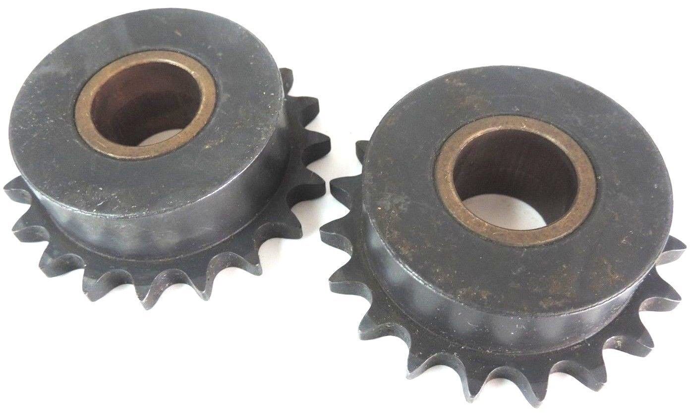 LOT OF 2 BREWER MACHINE 40B19 1-5/16 SPROCKET BRONZE BORE: 1-5/16", 40B1915/16