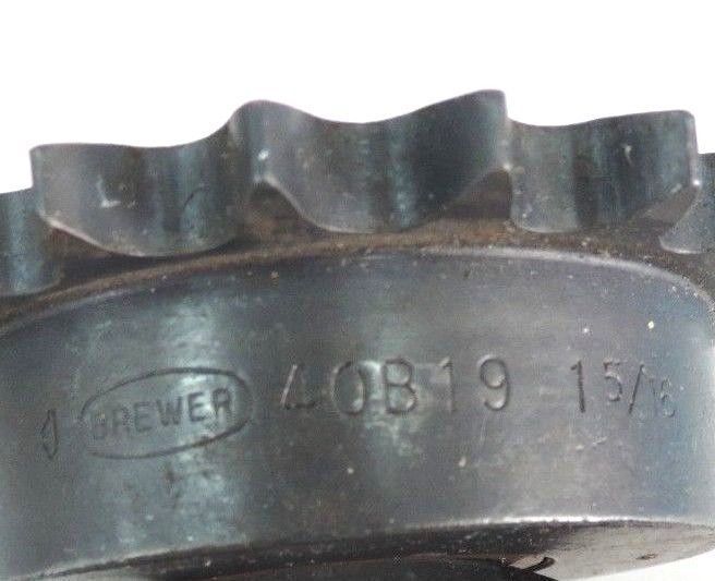 LOT OF 2 BREWER MACHINE 40B19 1-5/16 SPROCKET BRONZE BORE: 1-5/16", 40B1915/16