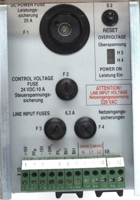 INDRAMAT TVM1.2-050-W0-220V SERVO POWER SUPPLY, 220VAC, TVM 1-2-050-W0-220V, 1.2