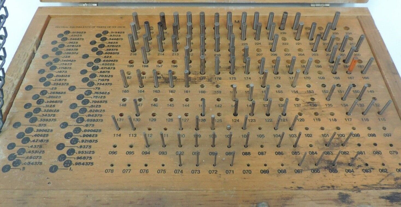 MEYER M-1 .061"-.250" PLUS PIN GAGE SET *IMCOMPLETE* APROXIMATELY 1/2 MISSING