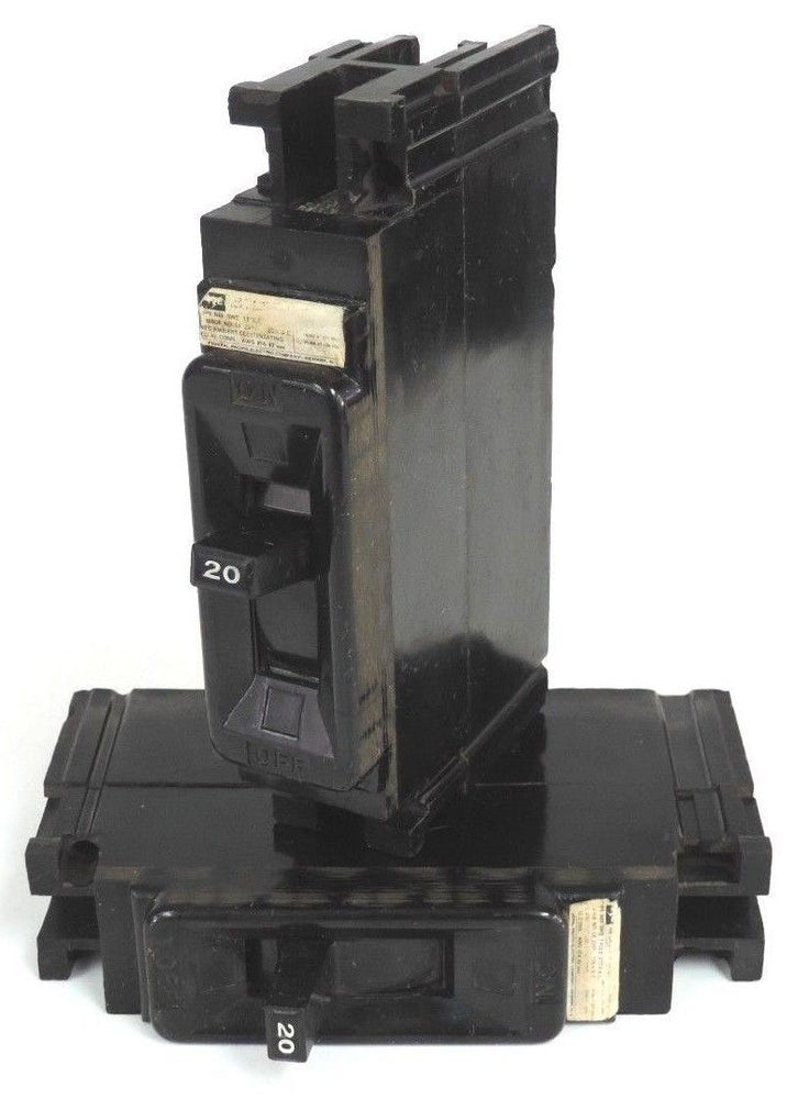 LOT OF 2 FEDERAL PACIFIC NEF-SWD CIRCUIT BREAKERS 15AMP 277V LK-2387 NEFSWD