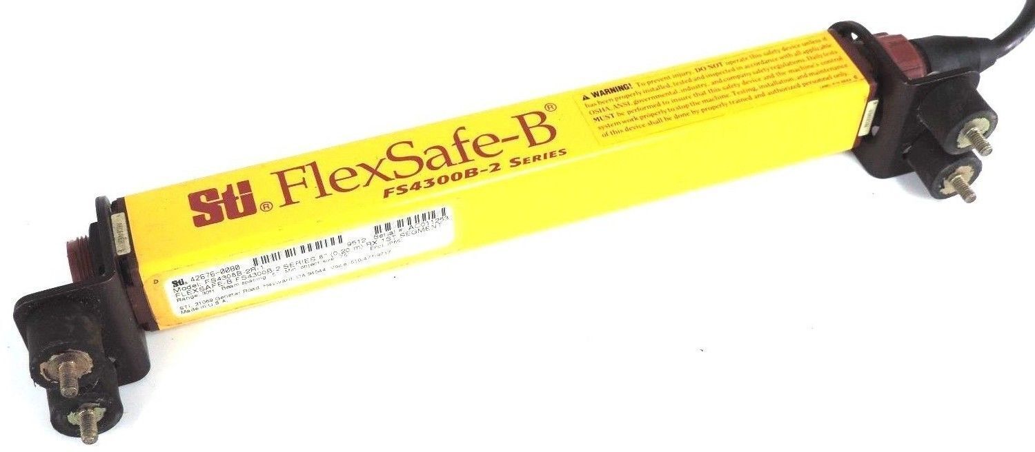 STI FLEXSAFE B FS4300B-2 8" LIGHT CURTAIN RECEIVER FS4308B-2R-1 42676-0080