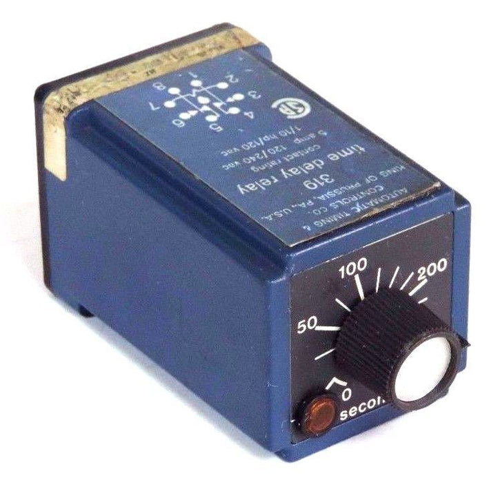 AUTOMATIC TIMING & CONTROLS 319 TIME DELAY RELAY 5 AMP 120/240VAC