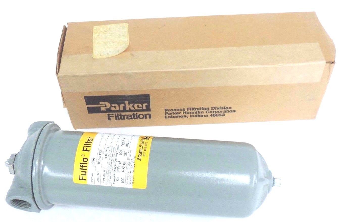 NIB PARKER P/N: 2P695 FULFLO FILTER MODEL NO. B10-3/4SD CARTRIDGE NO. FP310-20