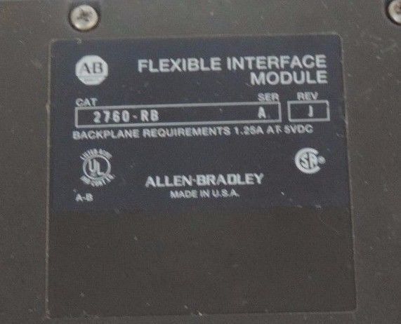 ALLEN BRADLEY 2760-RB/A FLEXIBLE INTERFACE MODULE 2760-RB, SER. A REV. J