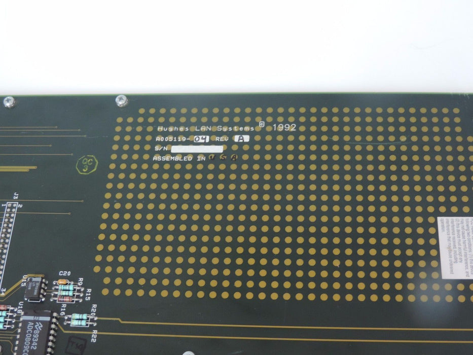HUGHES LAN SYSTEMS A005119-04 REV. A HUB MANAGEMENT BOARD A00511904 MODEL 100
