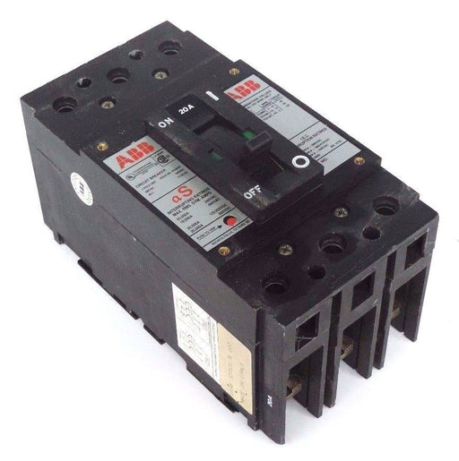 LOT OF 3 ABB UXAB-727131-R-103 CIRCUIT BREAKERS 20AMP 480VAC 500VDC TYPE ES