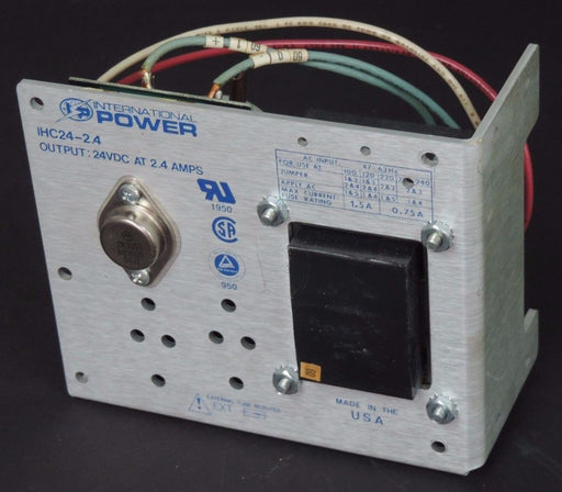 INTERNATIONAL POWER IHC24-2.4 POWER SUPPLY 24VDC AT 2.4 AMPS OUTPUT IHC2424