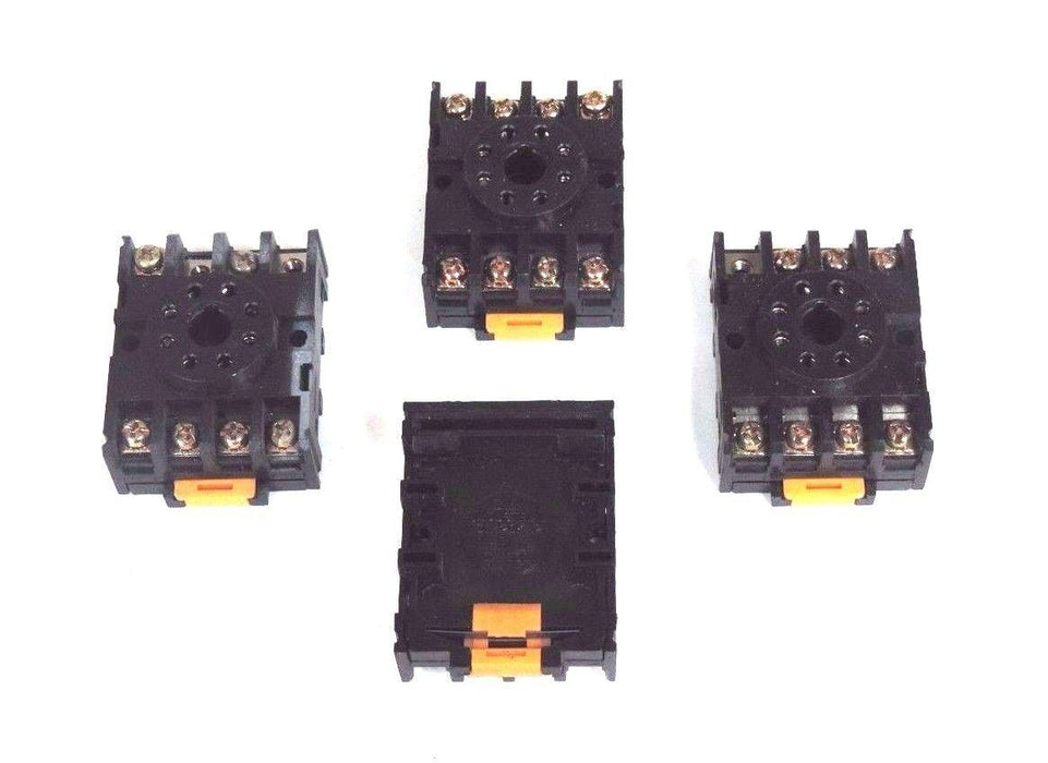 LOT OF 4 GE CR420KA2 RELAY SOCKETS 10A 300V
