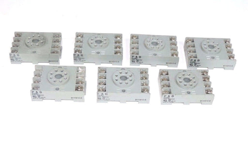 LOT OF 7 POTTER & BRUMFIELD 27E891 RELAY SOCKETS 95631-E 10A 300VAC
