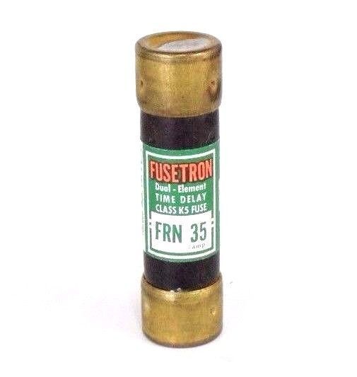 LOT OF 18 BUSSMANN FUSETRON FRN-35 DUAL ELEMENT TIME DELAY FUSES 35AMP