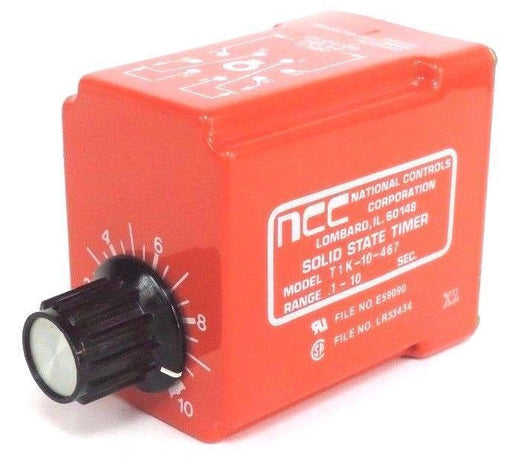 NCC T1K-10-467 SOLID STATE TIMER T1K10467 RANGE: .1-10