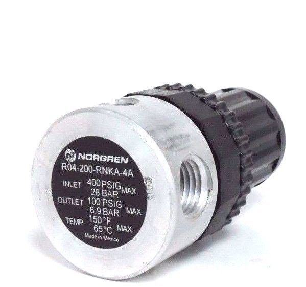 NEW NORGREN R04-200-RNKA-4A LUBRICATOR REGULATOR PRESSURE 100OUT PSIG 1/4NPT