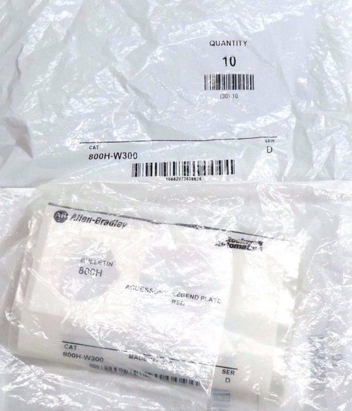 LOT OF 20 NEW ALLEN BRADLEY 800H-W300 LEGEND PLATES RED 800HW300 SER. D