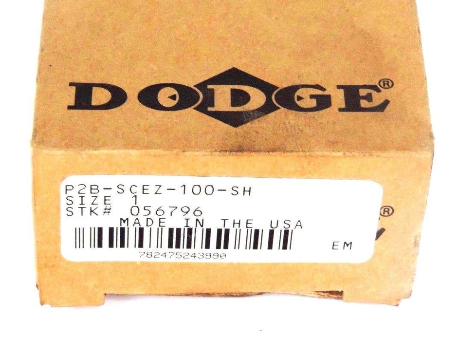 NIB BALDOR DODGE P2B-SCEZ-100-SH SIZE 1 PILLOW BLOCL BEARING P2BSCEZ100SH