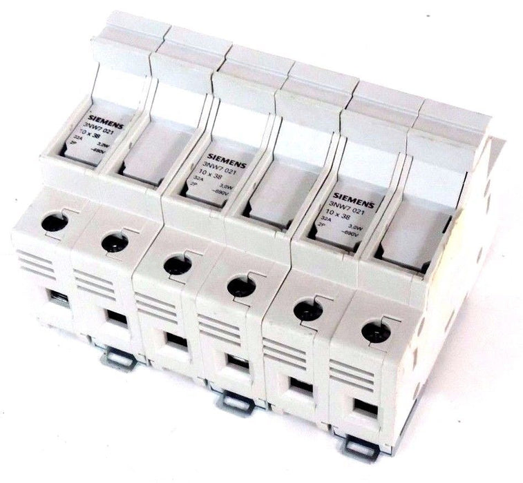 LOT OF 3 SIEMENS 3NW7-021 TOUCH SAFE CIRCUIT BREAKERS 3NE7021