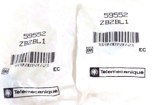LOT OF 2 NEW TELEMECANIQUE ZB2BL1 PUSHBUTTON MOMENTARY EXTENDED HEADS WHITE