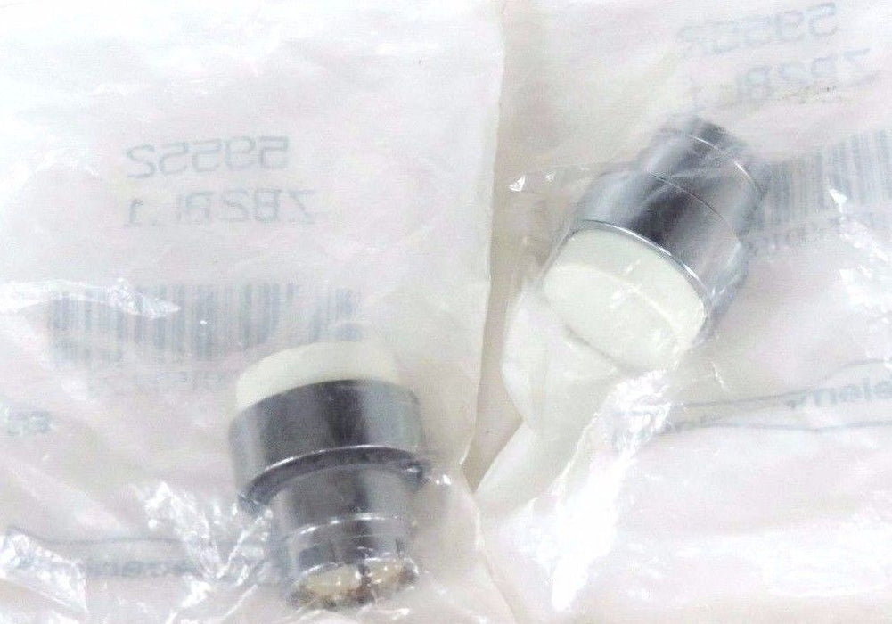 LOT OF 2 NEW TELEMECANIQUE ZB2BL1 PUSHBUTTON MOMENTARY EXTENDED HEADS WHITE