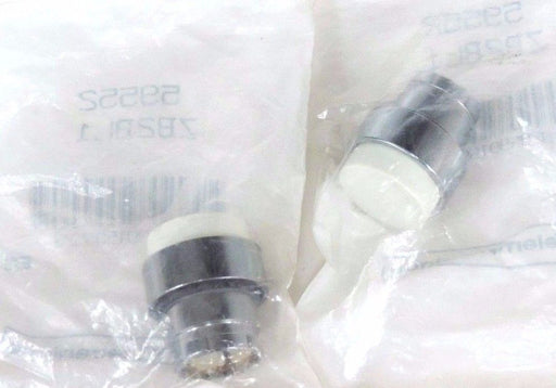 LOT OF 2 NEW TELEMECANIQUE ZB2BL1 PUSHBUTTON MOMENTARY EXTENDED HEADS WHITE