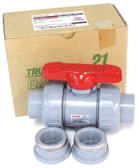 NIB ASAHI 1609010 BALL VALVE 1" C-PVC EPDM TYPE 21 1609-010