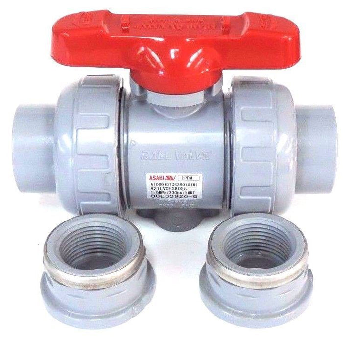 NIB ASAHI 1609010 BALL VALVE 1" C-PVC EPDM TYPE 21 1609-010