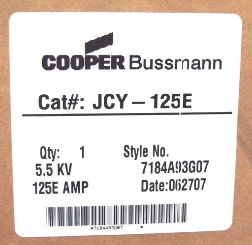 NIB COOPER BUSSMANN JCY-125E FUSE JCY125E 125E AMP