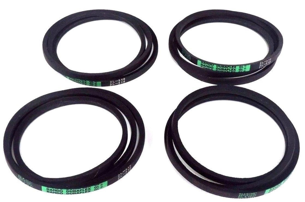 LOT OF 4 NEW BANDO 3L-510 DURAFLEX GL V BELTS .22" THICKNESS 3/8" WIDTH 3L510